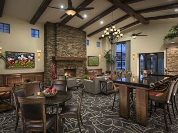 Come inside and socialize in the clubhouse